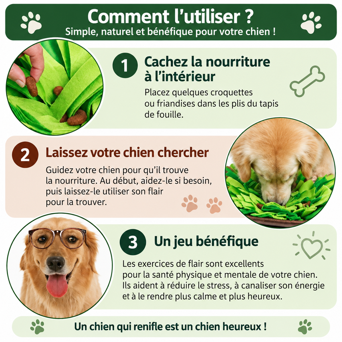 Tapis de Fouille pour Chien - Jeu d'Occupation Anti-Stress