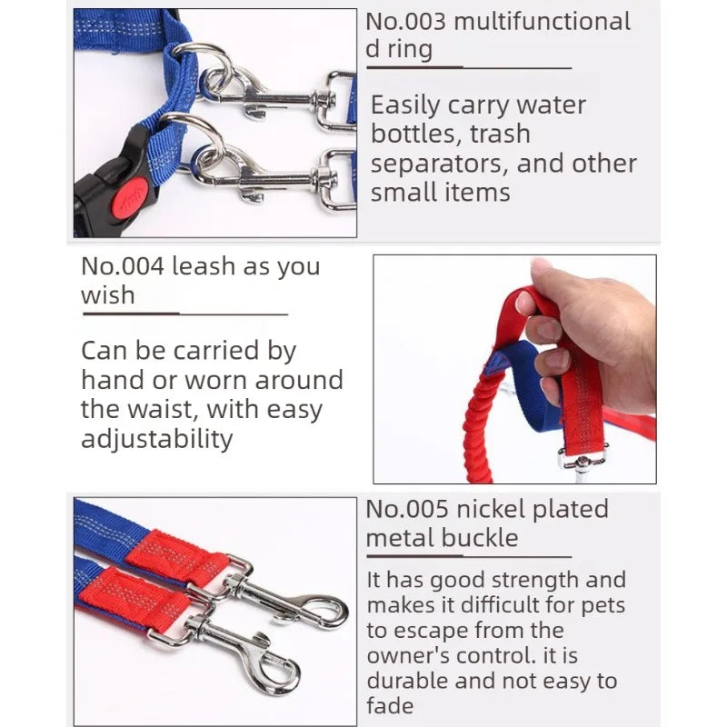 Laisse Mains-Libres pour Chien - Ceinture de Jogging Réglable